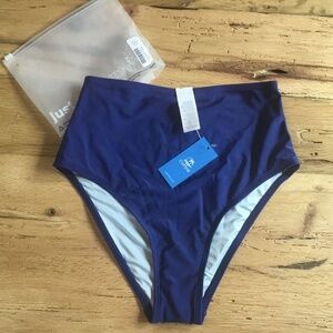 NWT Cupshe S Small blue bikini bottoms high waisted new with tags Bundle only